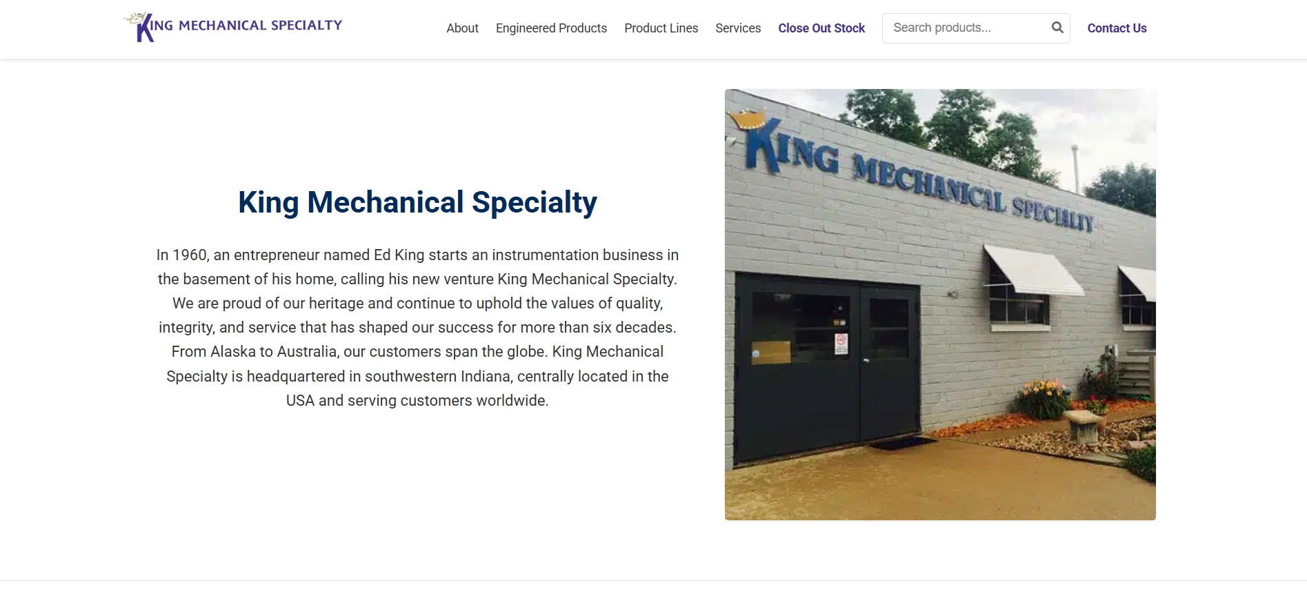 King Mechanical Specialty Website